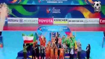 مراسم اهدا جام قهرمانی فوتسال آسیا به تیم مس سونگون