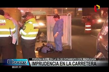 El Agustino: sujeto murió atropellado en la Vía de Evitamiento 