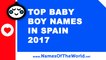 Top 10 baby boy names in Spain 2017 - the best baby names - www.namesoftheworld.net