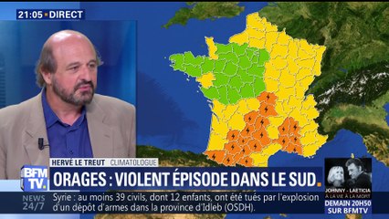 Orages: violent épisode dans le Sud