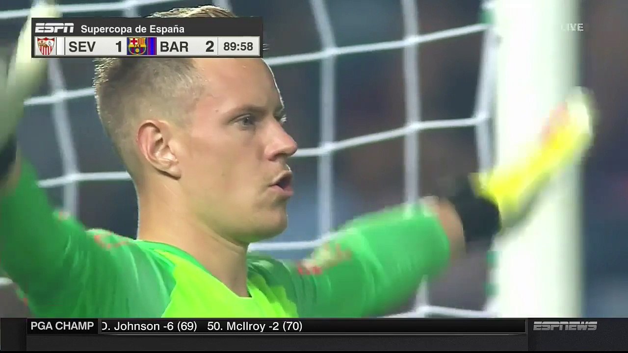 Marc Andre Ter Stegen Penalty Save vs Sevilla - Super Cup 12.08.2018