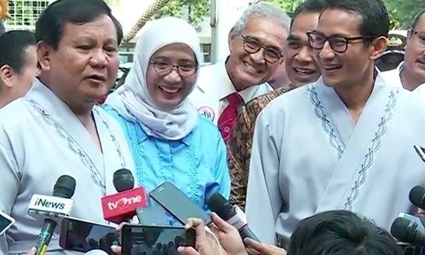 Senin (13/8) Pagi Prabowo-Sandiaga Jalani Tes Kesehatan