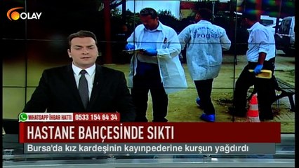 Hastane bahçesinde sıktı