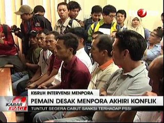 Pemain Sepakbola Nasional Desak Menpora Untuk Akhiri Konflik Dengan PSSI