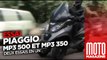 PIAGGIO MP3 500 et  PIAGGIO MP3 350 -  ESSAI SCOOTER 2018