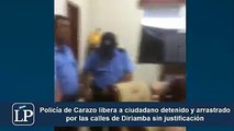 El jefe policial de Carazo admitió que el ciudadano arrastrado por agentes este jueves no tenía orden de detención y pidió disculpas. Mirá lo que le dijo a la f