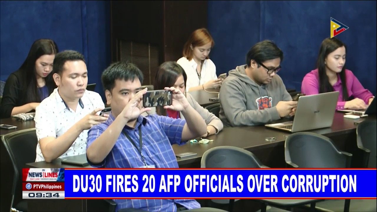 NEWS: Du30 fires 20 AFP officials over corruption