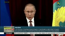 Rusia advierte que responderá a las nuevas sanciones de EE.UU.