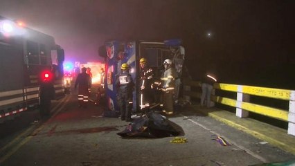 Mueren en Ecuador 12 hinchas del Barcelona Sporting Club en un accidente de tráfico