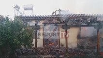 Report TV - Shkrumbohet nga zjarri banesa në Fier, dyshohet se flakën ia vuri gruaja