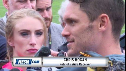 Chris Hogan addresses media prior to Patriots-Eagles