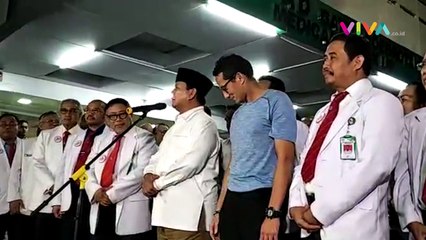 Kata Prabowo/Sandiaga Usai Terima Hasil Tes Kesehatan