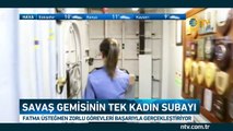 Savaş gemisinin tek kadın subayı