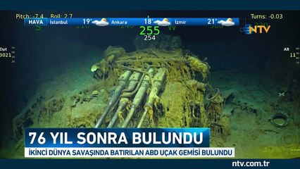 İkinci Dünya Savaşı'nda batırılan ABD uçak gemisi bulundu