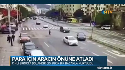 Sigorta parası için otomobilin önüne atladı