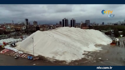 İşte İstanbul'daki 80 bin tonluk dev tuz dağı