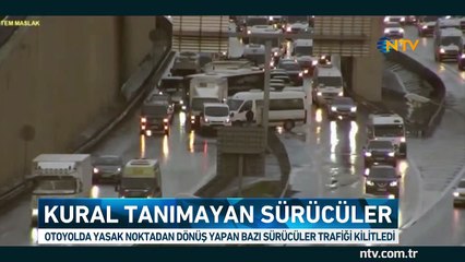 İstanbul'da kural tanımayan sürücüler trafiği kilitledi