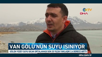 Van Gölü'nün suyu ısınıyor