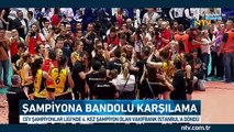 Şampiyonlar Ligi şampiyonu Vakıfbank'a bandolu karşılama ( 4. kez şampiyon oldular)