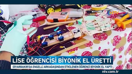Engelli arkadaşından etkilenip biyonik el tasarladı