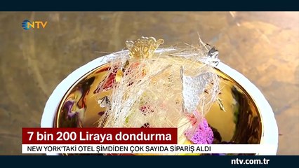 Vanilyalı bu dondurmanın fiyatı 7 bin 200 lira (Adı; Ayı Spesiyali)