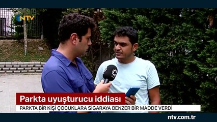 Parkta uyuşturucu iddiası (Şüphelinin verdiği madde çocuklar arasında dolaştırıldı)