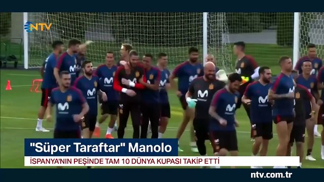 ''Süper taraftar'' Manolo... (55 yıl önce aldığı davuluyla 10. Dünya Kupası'nda)