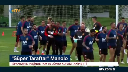 ''Süper taraftar'' Manolo... (55 yıl önce aldığı davuluyla 10. Dünya Kupası'nda)
