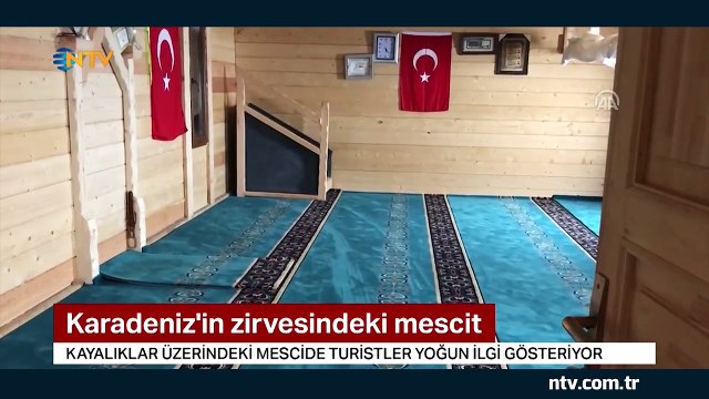 Doğu Karadeniz Dağları'nın zirvesinde bulunan sisler arasındaki mescit