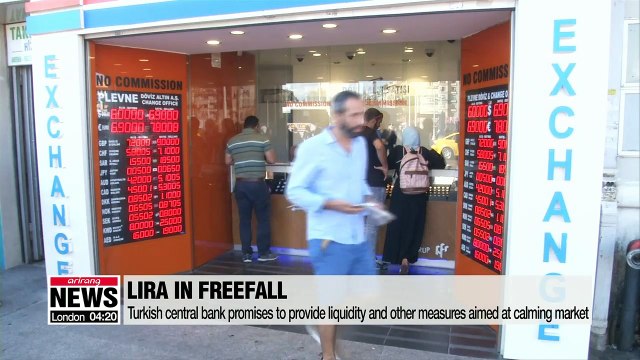 Turkish central bank promises measures to calm market, as lira collapse leads to drop in Asian shares