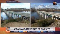  Preocupación por arriesgada maniobra de jóvenes en desafío viral sobre puente de San Rosendo.»