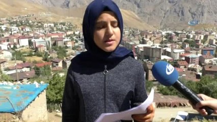 Hakkarili Esranur'dan Erdoğan'a Şiirli Destek