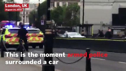 Armed Police Respond To Car Crash Outside U.K. Parliament