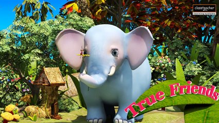 'True Friends' Aesop Fable - 3D English Nursery Moral Story for Children - Classteacher Learning