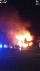 احرق منزله بطريقة غريبة للانتقام من زوجته