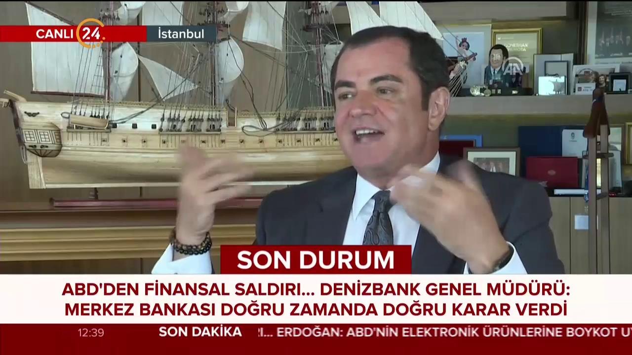 Denizbank Genel Müdürü Hakan Ateş ekonomiyi yorumluyor
