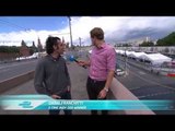 Dario Franchitti and Jack Nicholls walk the Moscow ePrix circuit