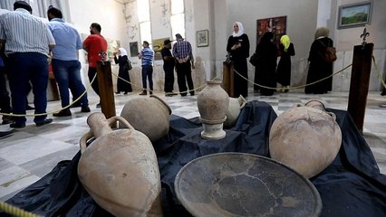بالفيديو : رغم الحرب...متحف إدلب السوري يعيد فتح أبوابه