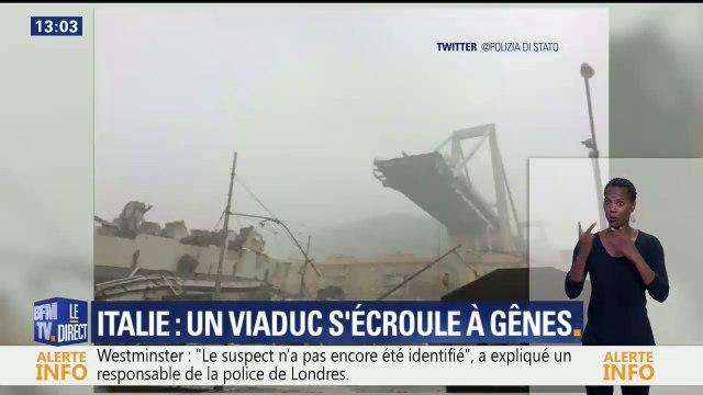 Italie: Il y a des hélicoptères de secours au-dessus de nous , témoigne une automobiliste à Gênes