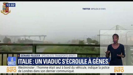 Italie: un pont autoroutier s'écroule à Gênes