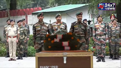 Army paid befitting tribute to Late Sepoy Pushpendra Singh who made the supreme sacrifice