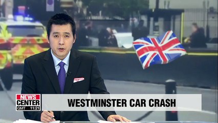 Car crashes into barriers outside UK parliament, injuring 2