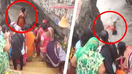 समंदर की लहरें भी इस महिला की हिम्मत के आगे हार गई , Watch Video | वनइंडिया हिन्दी