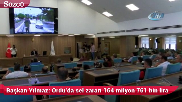 Başkan Yılmaz Ordu’da sel zararı 164 milyon 761 bin lira