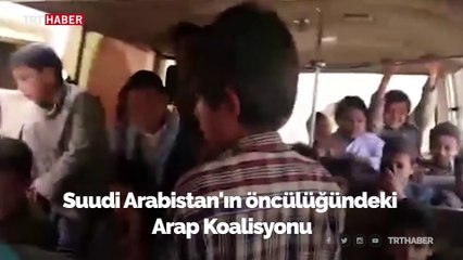 Yemen'de Koalisyon Güçleri çocukları taşıyan aracı hedef aldı