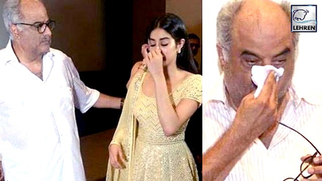 Boney Kapoor & Janhvi Kapoor Get Emotional As They Pay Tribute to Sridevi