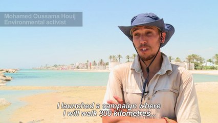 Tunisian anti-litter activist takes up 300 km, 30 beach trek
