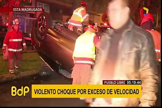 Pueblo Libre: conductor resultó herido tras chocar contra otro vehículo