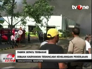 Pabrik Sepatu di Tangerang Terbakar