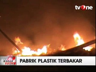 Pabrik Plastik di Cimahi Hangus Terbakar